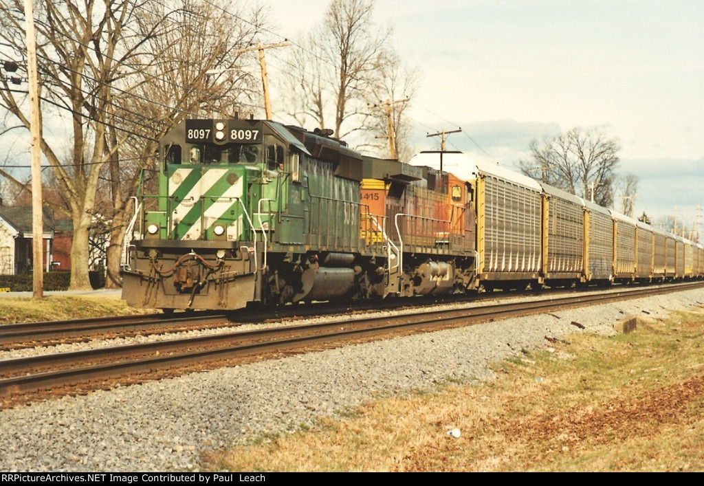 Westbound vehicle train